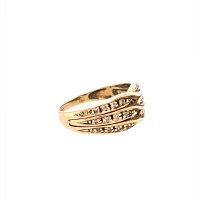 Златен дамски пръстен 3,74гр. размер:54 14кр. проба:585 модел:21722-1, снимка 3 - Пръстени - 43931873