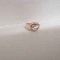 Златен мъжки пръстен с циркон 3, снимка 7 - Пръстени - 25952741