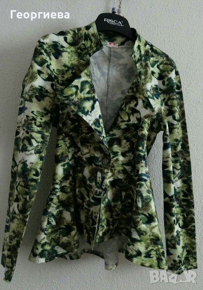 Елегантно сако в зелено, снимка 1