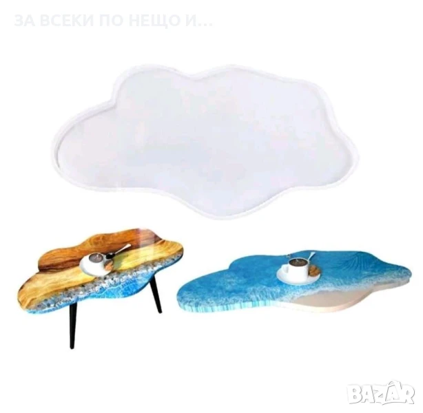 Силиконов калъп молд за направа на плот за маса от епоксидна смола, снимка 1