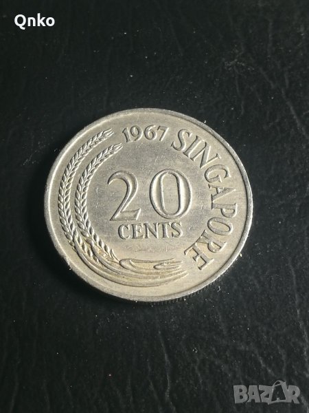 Сингапур, 20 цента 1967, Singapore, Singapur, снимка 1
