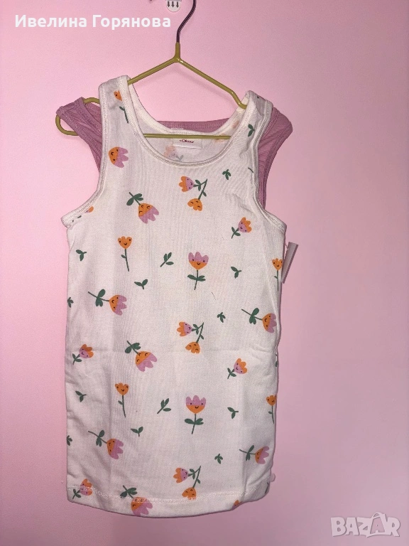 Комплект от два броя детски потници S Oliver размер 116см. , снимка 1