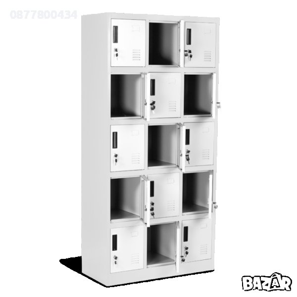 15 броя-Метален шкаф за багаж,за лични вещи,за ценности,за лично оръжие, снимка 1