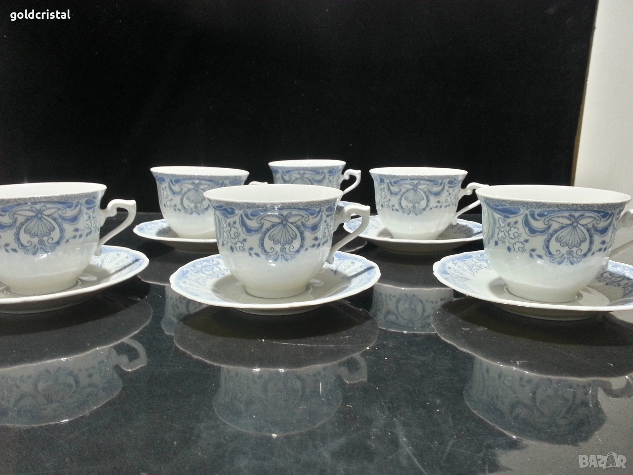 Стар български порцелан Изида чаши за чай , снимка 1