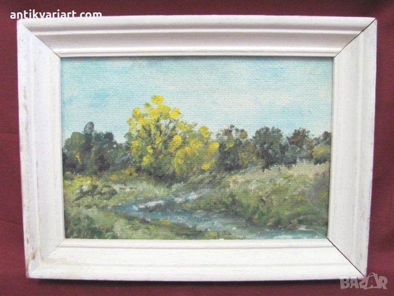 80-те Оригинална Картина масло Ангелов, снимка 1