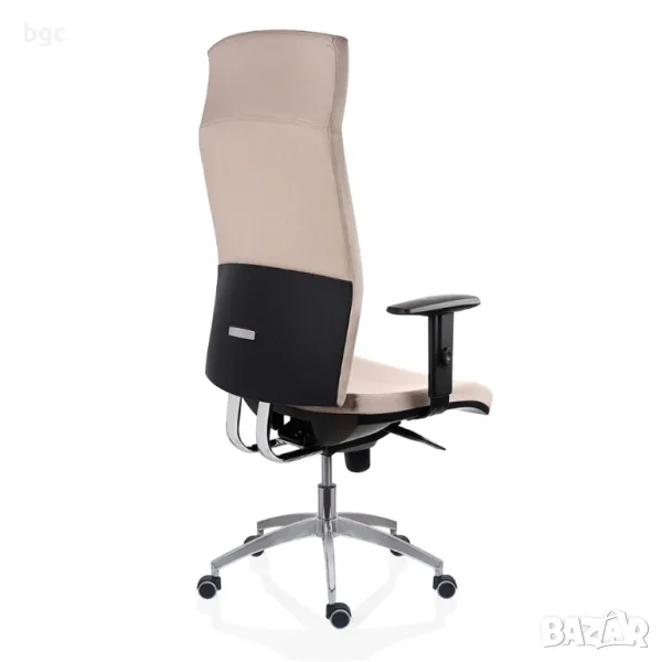 Висок Клас Офис Стол Syn Antares, Ергономичен, Въртящ се, С подлакътници, Текстил FBSB422, Кремав, снимка 1