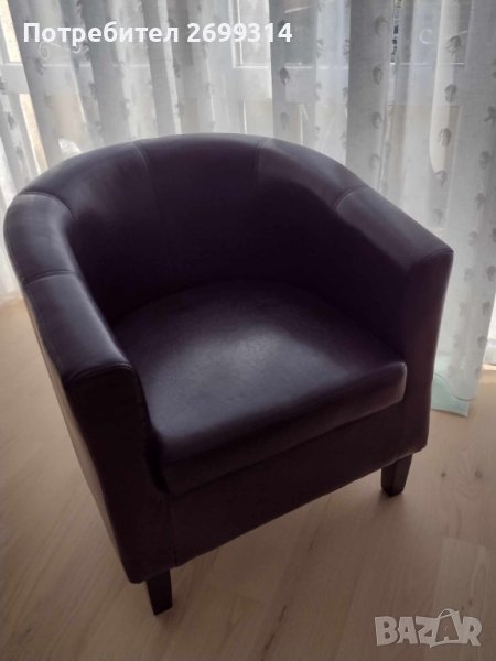 Стилно кафяво кресло, снимка 1