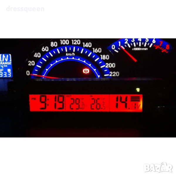 E30 Термометър E30 с волтметър за кола, снимка 1