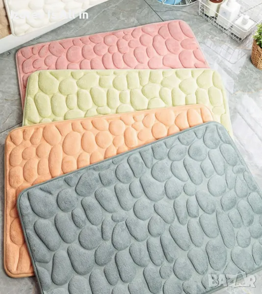 Изключително мека абсорбираща постелка за баня / Съхне бързо / Не се хлъзга / Цвят: Кафяв, Син, Черв, снимка 1