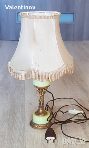 Старинна бронзова лампа , снимка 1