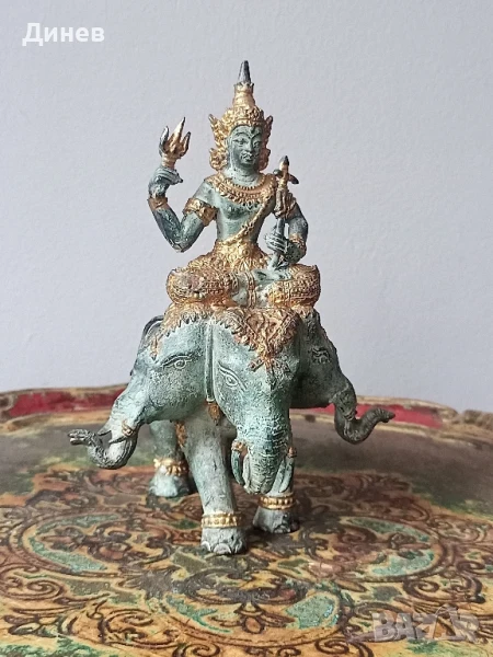 азиатско изкуство Тайланд Камбоджа Айравата , Индра, снимка 1