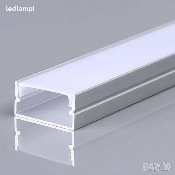 Алуминиев Профил За LED Лента 2000х20x10mm Широк, снимка 1