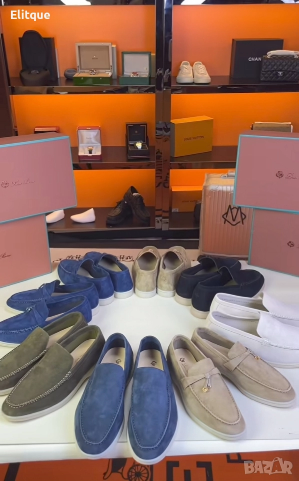 мъжки мокасини от естествен велур loro piana , снимка 1