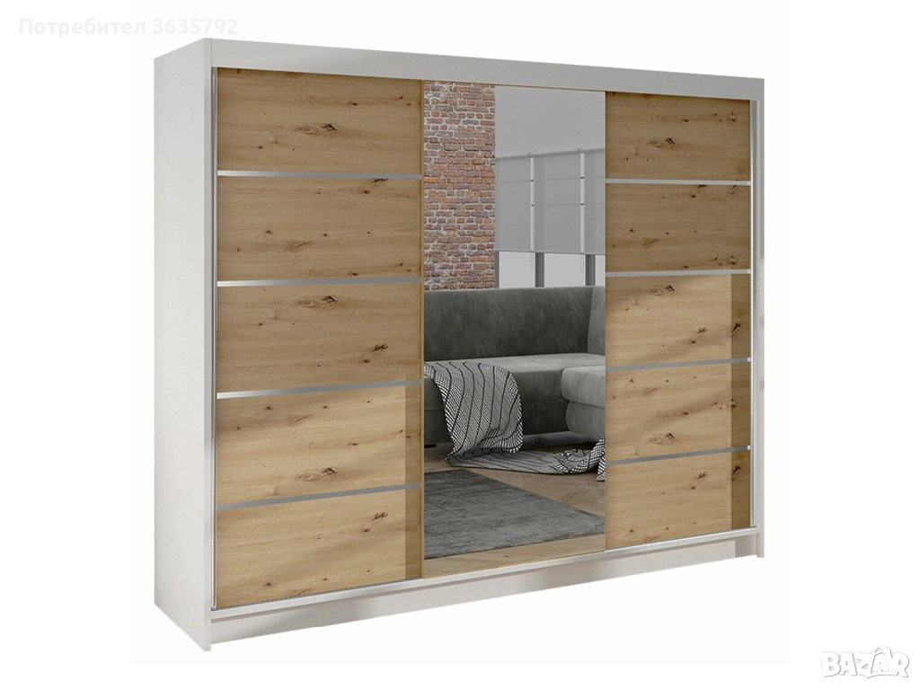 Гардероб с огледало , снимка 1