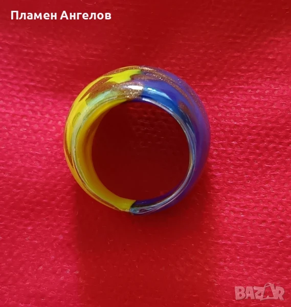 Дамски стъклен пръстен, снимка 1