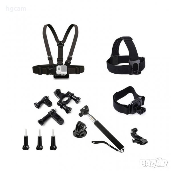 Комплект аксесоари SUPER SET за екшън камери GoPro и др., снимка 1
