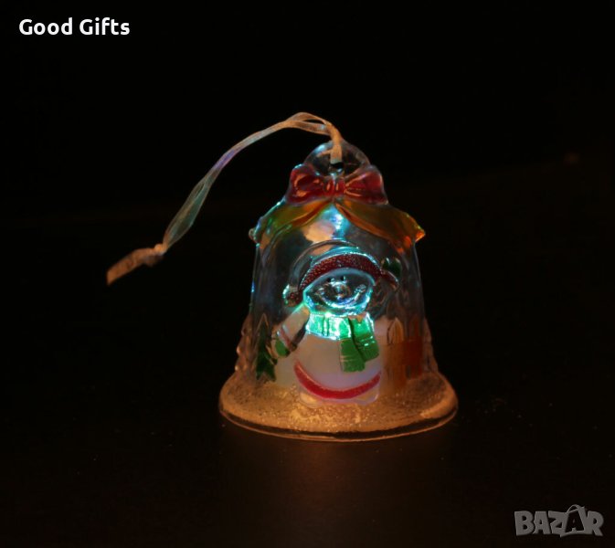 Комплект 6 броя Светещи коледни камбани, Коледна украса, снимка 1