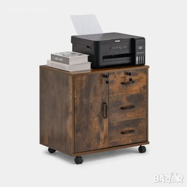 ПРОМОЦИЯ Мобилен шкаф за съхранение SGWS-ST-0273BR, снимка 1