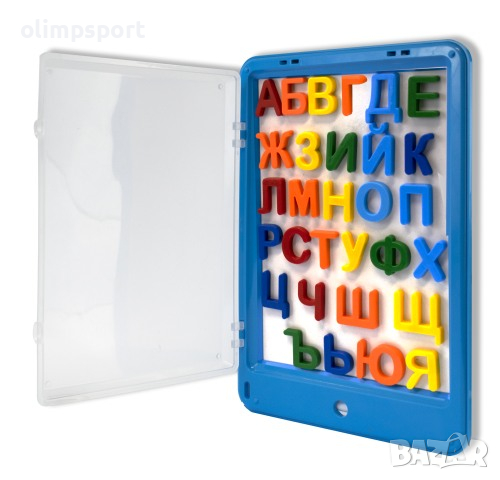 Комплект магнитна бяла дъска с букви и маркер  (270223) нова , снимка 1