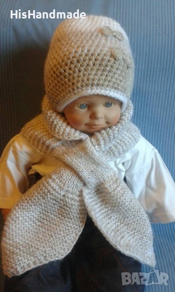 Бебешки шапки и шалчета -комплекти различни модели и цветове, снимка 1