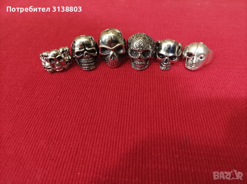 Пръстени с череп, снимка 1