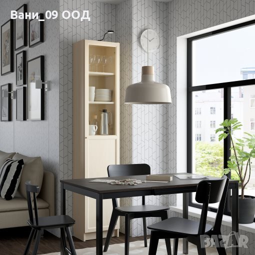 202 см! Висока витрина в светъл дървесен цвят, снимка 1