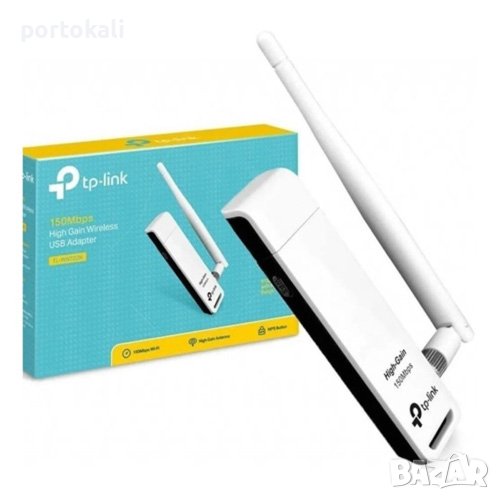 Безжичен Wi-Fi адаптер TP-Link – TL-WN722N, снимка 1