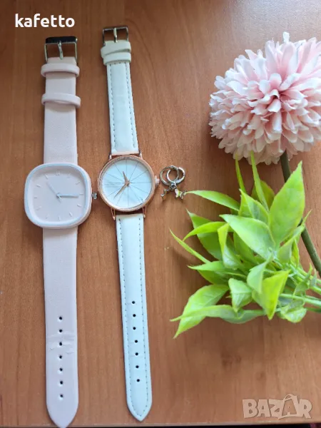 Два ръчни часовника плюс обеци , снимка 1