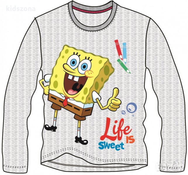 Нова цена! Детска блуза Sponge Bob за 3 г. - М4-5, снимка 1