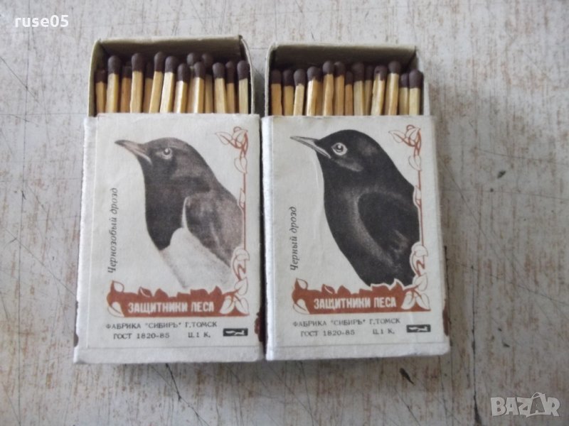 Лот от 2 бр. кибрита "Защитники леса", снимка 1