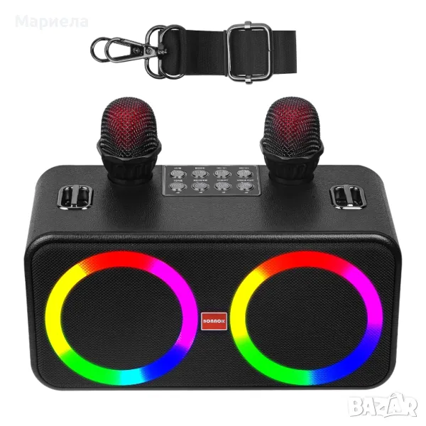 Bluetooth Колона с 2 микрофона 15W / Караоке Система с 2 Микрофона / , снимка 1