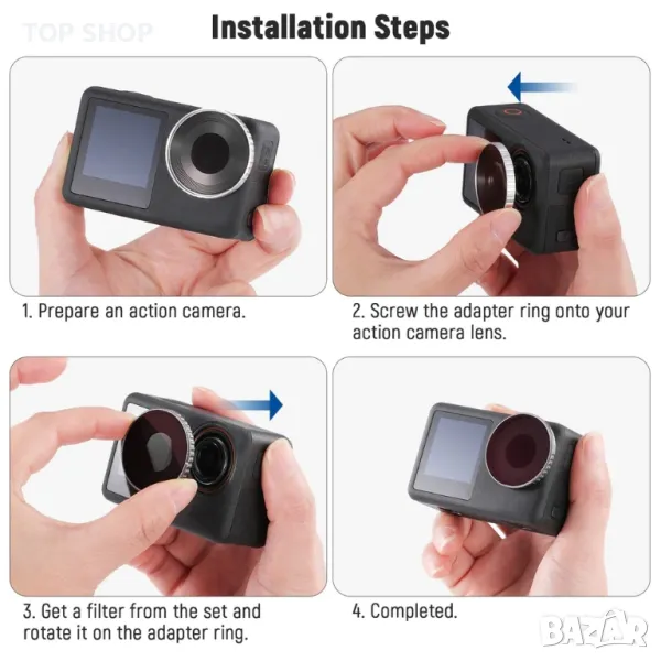 Комплект филтри NEEWER ND/CPL, съвместим с DJI Osmo Action 3, снимка 1