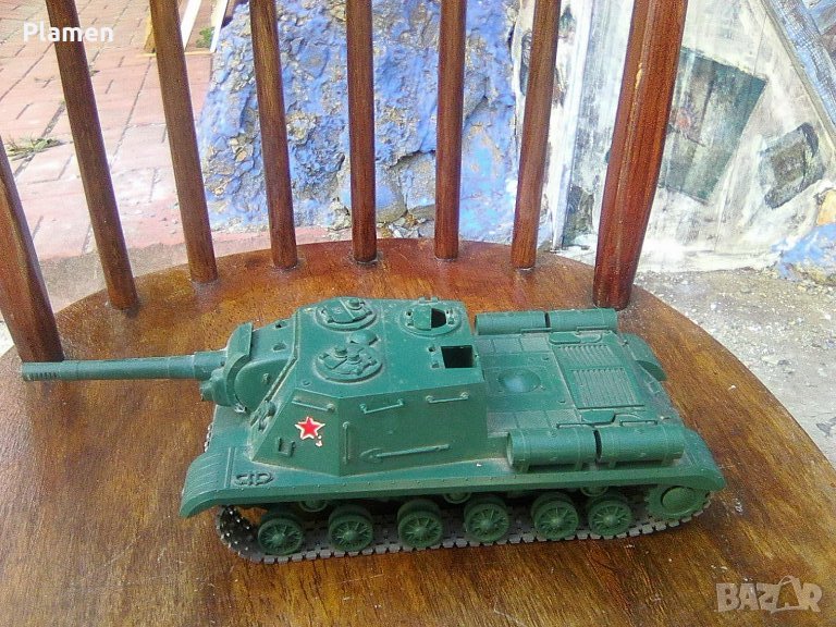 Пластмасово копие на съветска самоходна артилерийска установка от Втората световна война, снимка 1