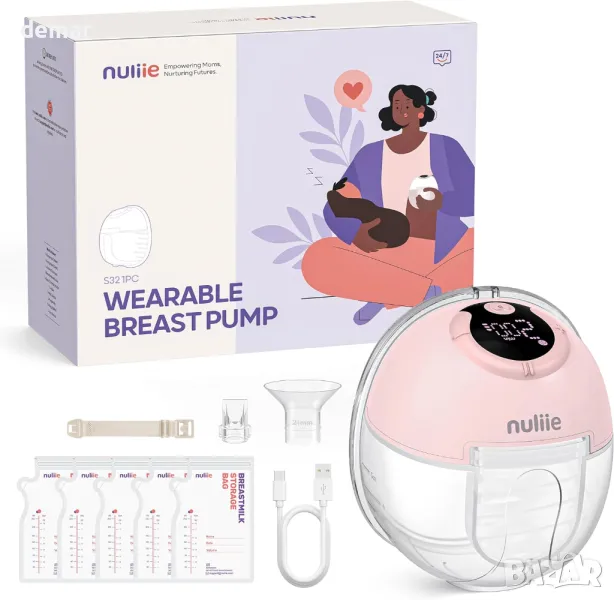 Електрическа помпа за кърма Nuliie S32, 4 режима, 9 нива, 24 мм удобен фланец, 1 бр, червена, снимка 1