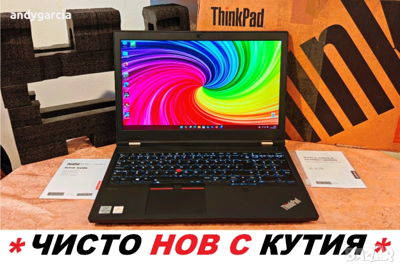 NVidia RTX 2080 8GB/4K UltraHD 100% Adobe/Intel Core i7-10750H/32GB RAM/1TB SSD/Lenovo ThinkPad T15g, снимка 1
