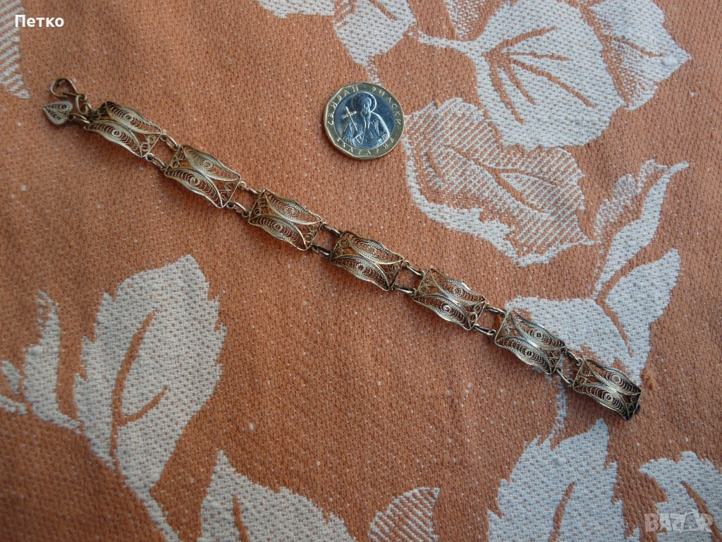Стара сребърна гривна, снимка 1