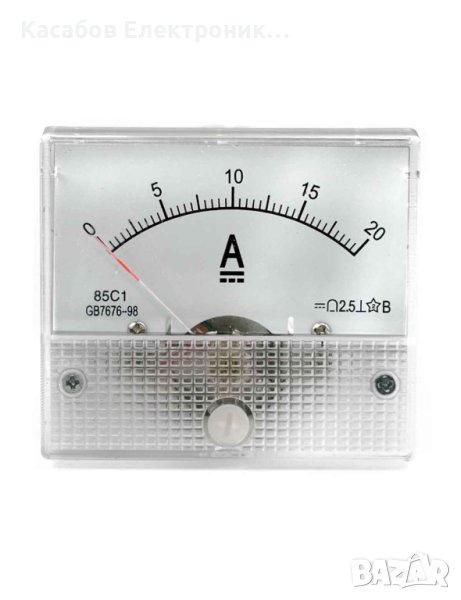 Аналогов амперметър 20А със стрелка, снимка 1