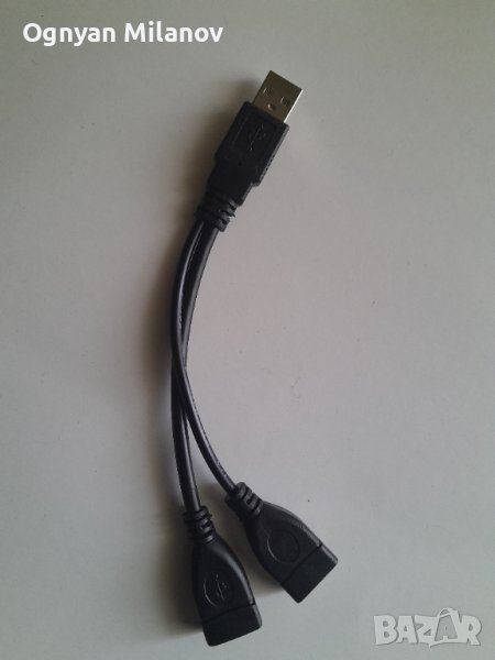 Висококачествен USB 2.0 кабел USB двоен сплитер, снимка 1