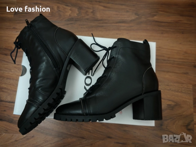 Черни боти от естествена кожа , снимка 7 - Дамски боти - 51474122