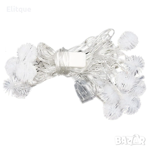 Многоцветни коледни LED лампички с топчета с щепсел- Многоцветни, дължина - 5м ,28 бр. лампички., снимка 9 - Лед осветление - 52711254