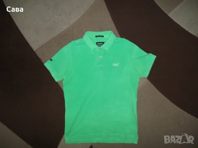 Тениски SUPERDRY  мъжки,Л  /сиви,електриково/, снимка 10 - Тениски - 46233050
