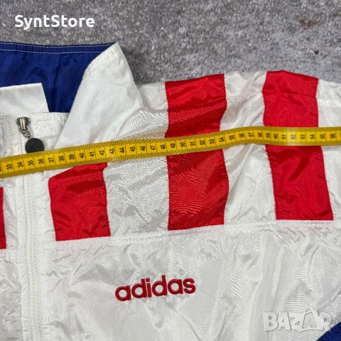 Рядка Vintage Adidas "All Nations" Windbreaker – 90-те години – XL, снимка 8 - Спортни дрехи, екипи - 53513428