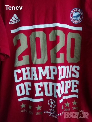 Bayern Munich 2020 Champions of Europe оригинална тениска фланелка Байерн Мюнхен 2XL XXL, снимка 3 - Тениски - 43368304