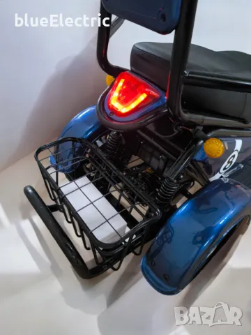 Двуместна електрическа триколка blueElectric Pudding 1800W | 48V | 23Ah | BLUE, снимка 11 - Мотоциклети и мототехника - 49745638