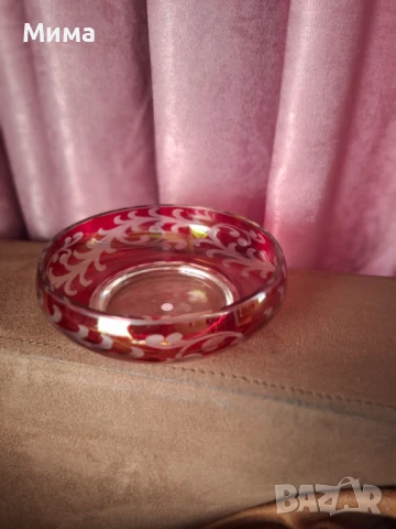 Кристална купа, снимка 3 - Прибори за хранене, готвене и сервиране - 51321343