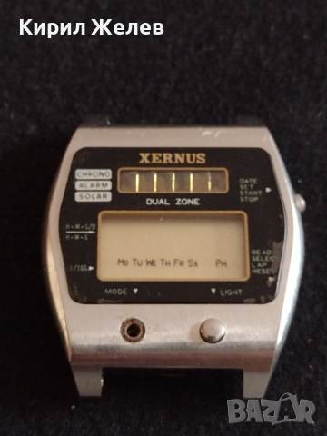 Колекционерски електронен часовник XERNUS CHRONO, ALARM,SOLAR топ модел перфектен - 26819