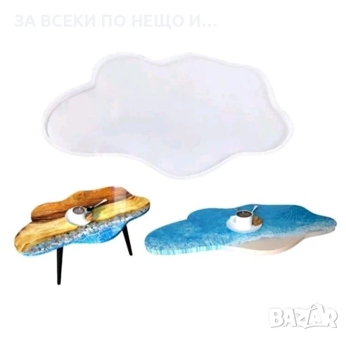 Силиконов калъп молд за направа на плот за маса от епоксидна смола, снимка 1