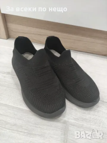 Детски Черни Маратонки От Плат Тип Чорап 31 номер