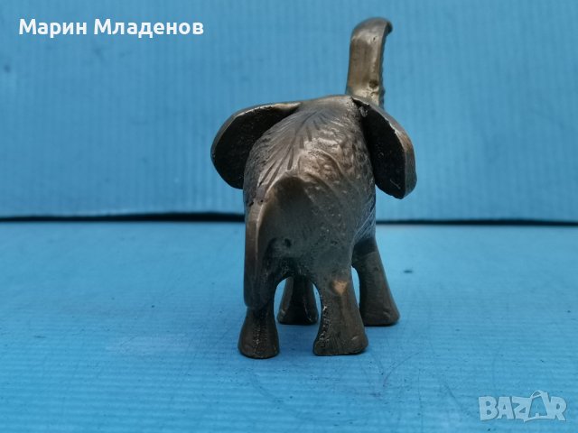 Бронзова статуетка - слонче, снимка 3 - Колекции - 40052448