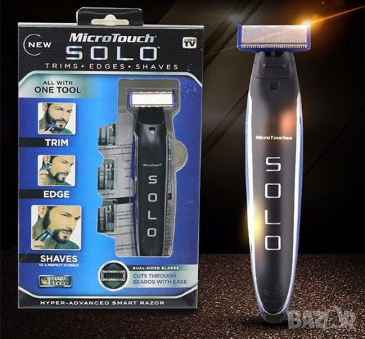 Самобръсначка-мъжки тример Micro Touch Solo за лице/брада и тяло, снимка 6 - Електрически самобръсначки - 32966318